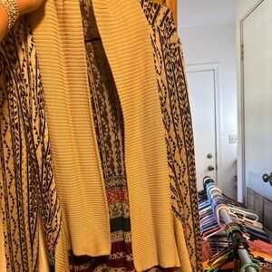 Cato Beige and Black Patterned Cardigan